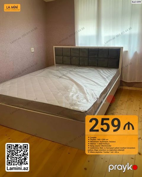 La Mini – Çarpayı (Kod: 4399) - Ölçü: 160 200 sm - Mexanizm — Bakı