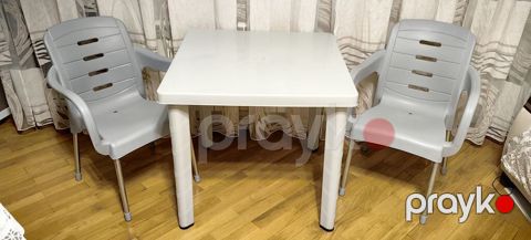 İşlənmiş, Açılan, Kvadrat masa, 2 stul — Bakı