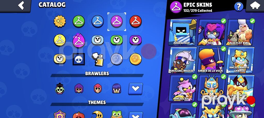 Kupa: 75,800+ Maksimum Səviyyə (11 lvl): 65 Brawler Skinlər (376): 18 — Digər, Bakı (6)