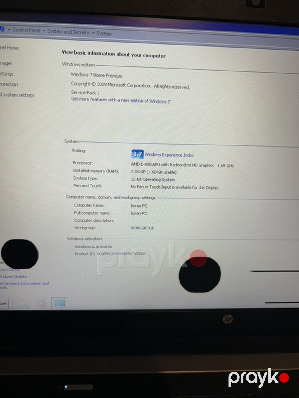 HP 635 noutbuk satılır. Tam işlək vəziyyətdədir Ekran və — HP, Bakı (3)