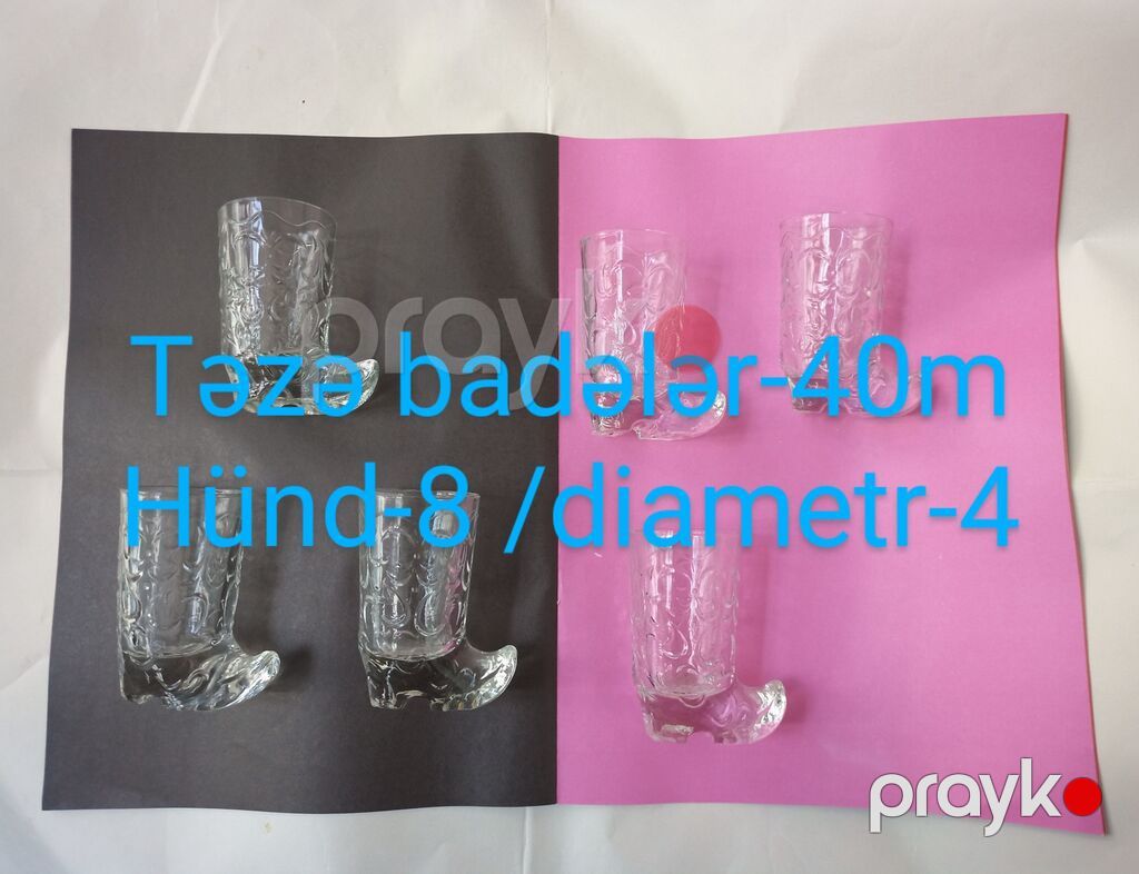 Qədəhlər, Şüşə, 2 ədədli dəst, 500 ml, Almaniya — Süfrə qabı, Bakı (7)