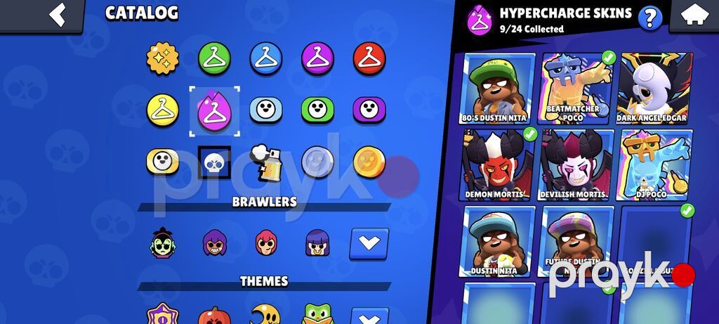 Kupa: 75,800+ Maksimum Səviyyə (11 lvl): 65 Brawler Skinlər (376): 18 — Digər, Bakı (9)