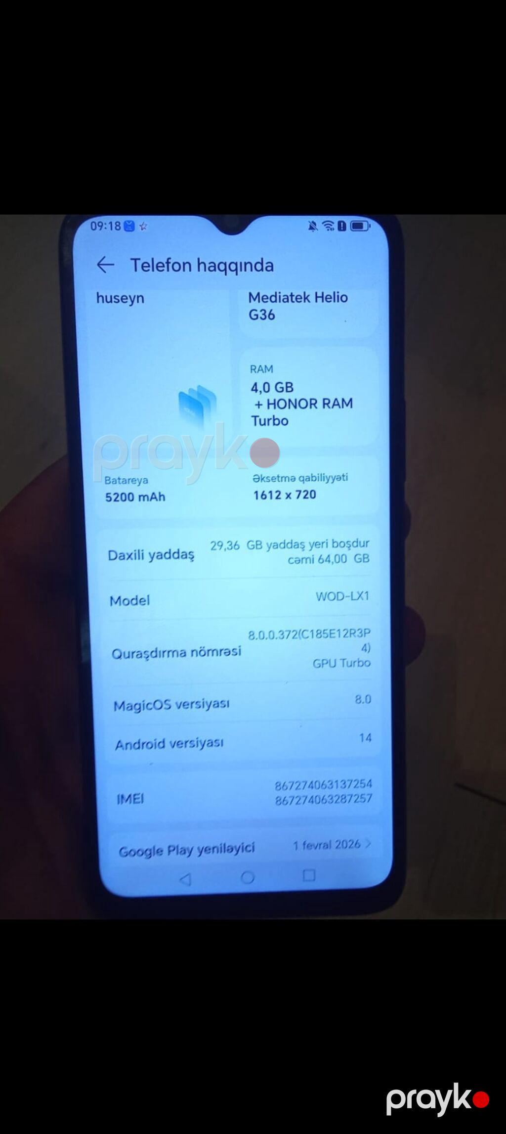 Honor 64 GB, rəng - Qara, İki sim kartlı — Honor, Masazır (3)