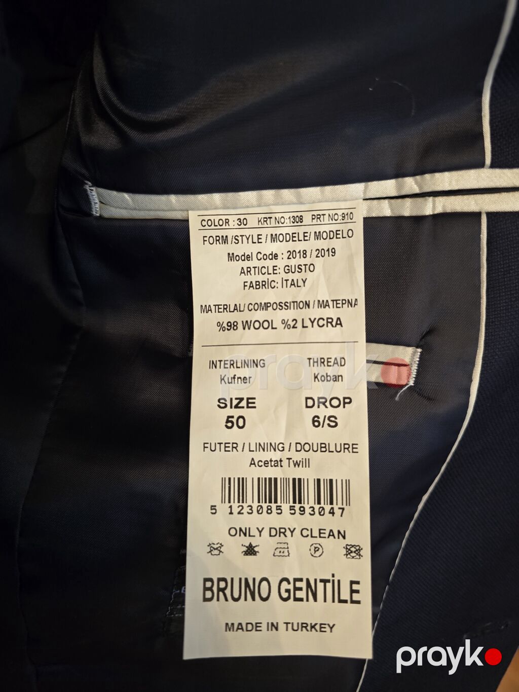 Bruno Gentile üçlü kostyum dəsti - Rəng: tünd göy (color: 30) — Kostyum, Bakı (4)