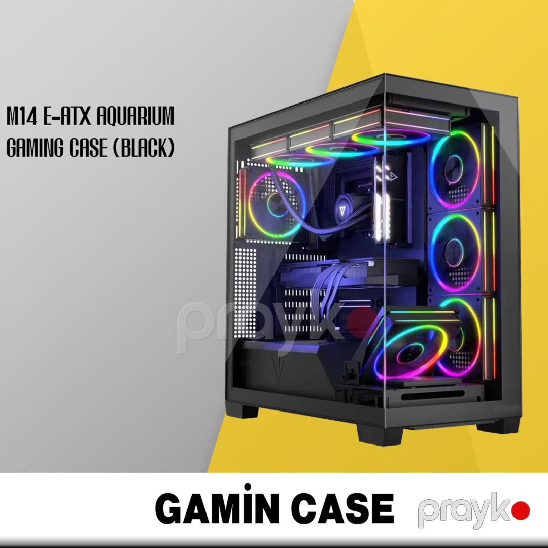 Gaming Case "M14 E-Atx Aquarium Gaming Case (White)" — Kompüterlər və noutbuklar, Bakı (12)