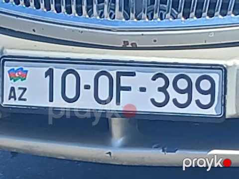 Nömrə nişanı: 10-OF-399 - Azərbaycan dövlət qeydiyyat nişanı formatı — Sumqayıt