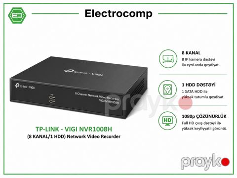 Tp-lınk - Vıgı NVR1008H (8 Kanal / 1 HDD) Network Video Recorder — Bakı