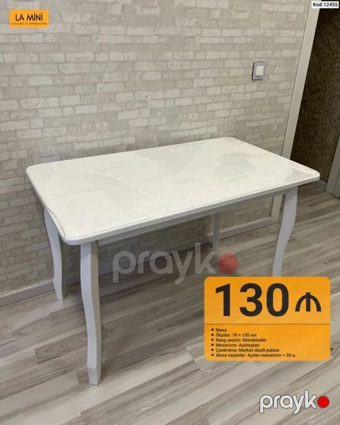 LA Minı masa - Model: Kod 12455 - Ölçülər: 70 120 sm - Rəng seçimi — Bakı
