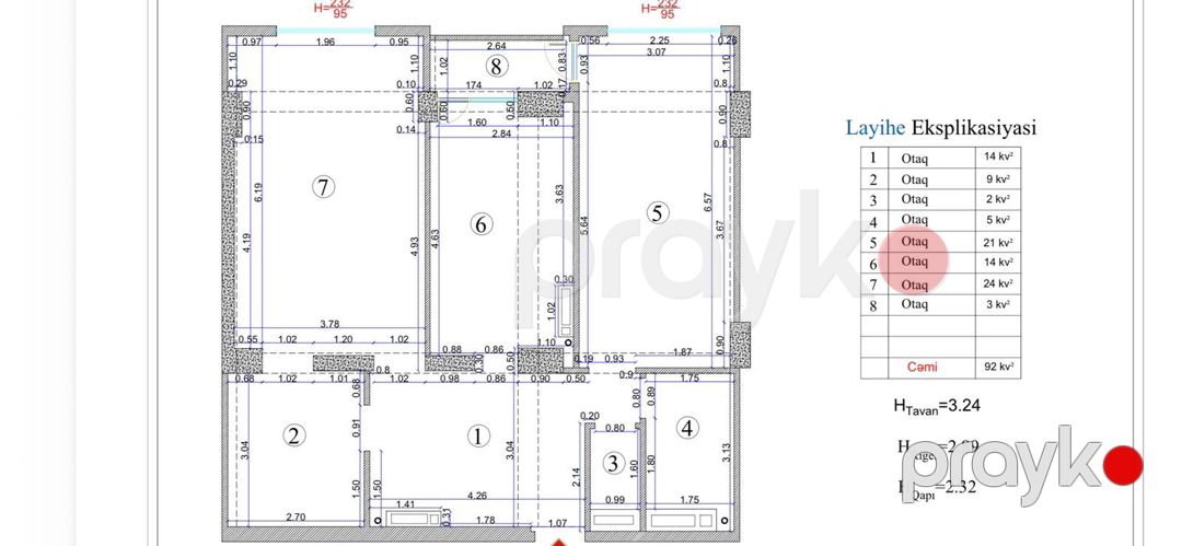 Satılır 2 otaqlı yeni tikili 93 m² — Mənzil, Bakı (4)