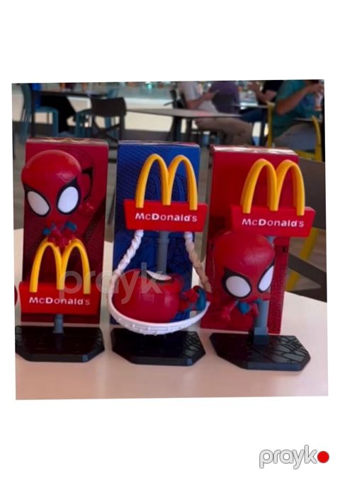 Məhsul: McDonald’s x Spider‑Man oyuncaq fiqurları (3 ədəd set) — Bakı