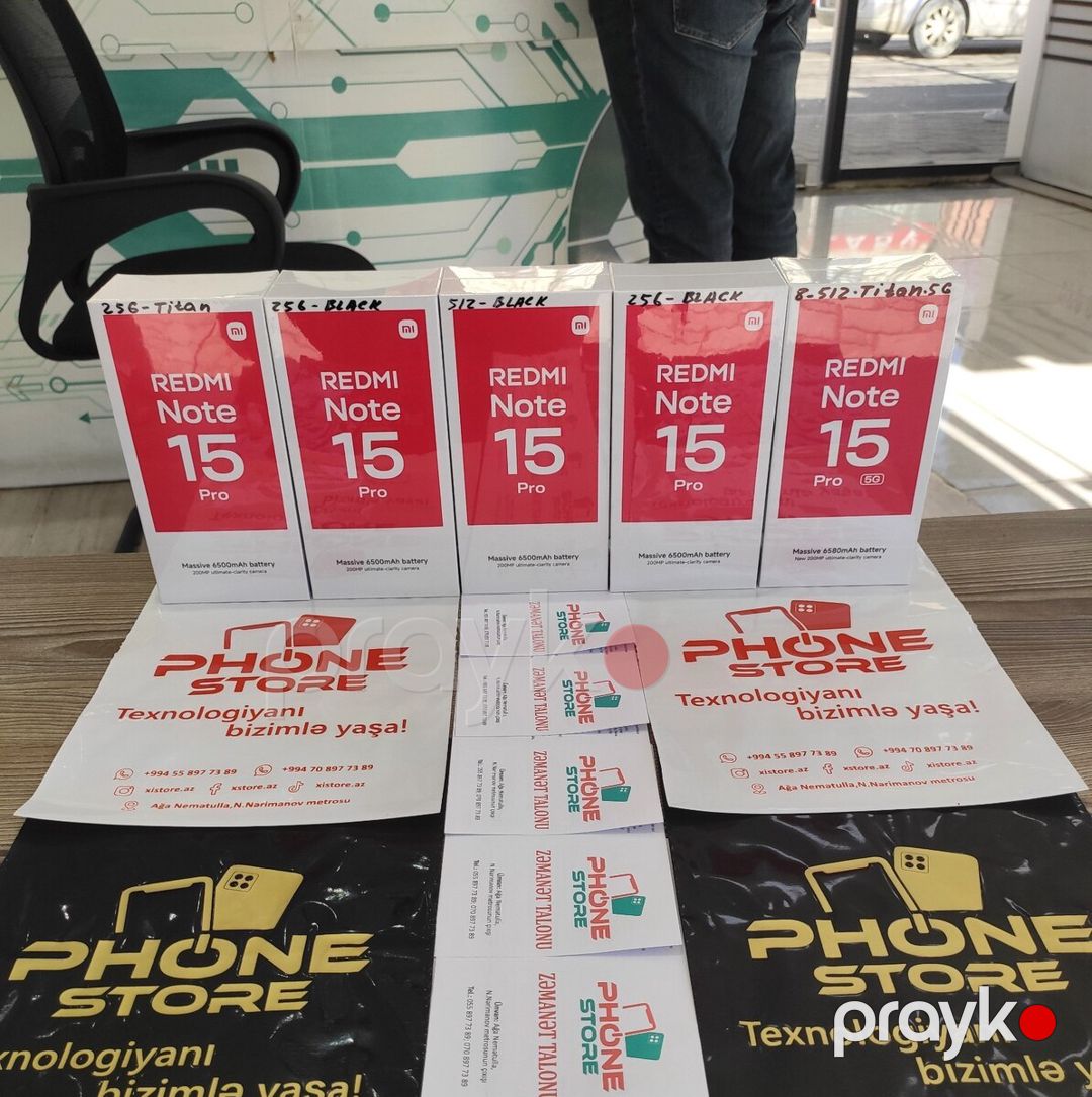 Xiaomi Redmi Note 15 Pro Black 256GB/8GB — Smartfonlar, Bakı (2)