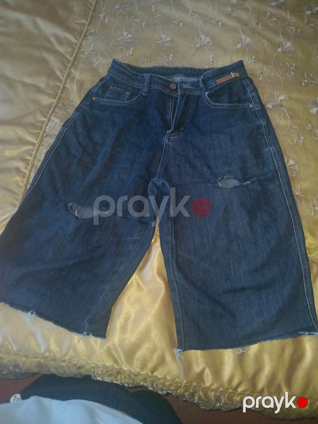 Kişi üçün denim şort -cemi ve cemi 1 ce defe geynilip - Material — Şort, Tərtər (2)