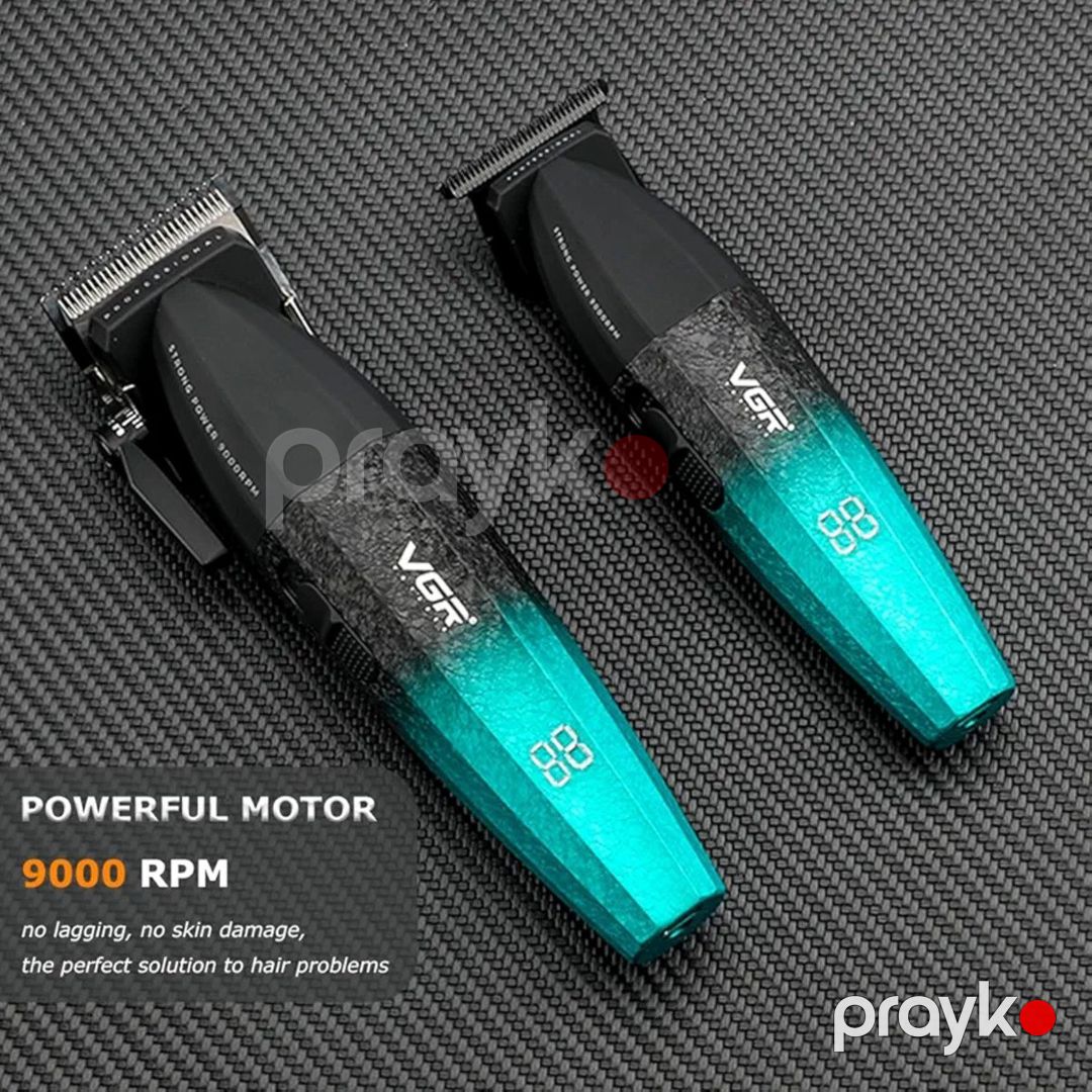 Professional təraş aparatı dəsti VGR 640 2500MAH 9000RPM Ceramic Blades Cord/Cordless — Gözəllik və səhiyyə, Bakı (10)