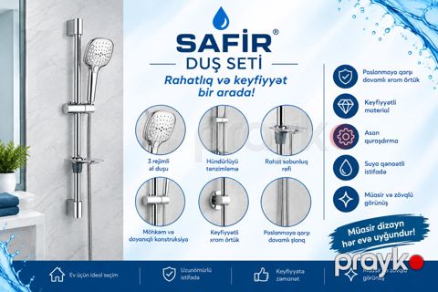 Safir duş seti — Bakı