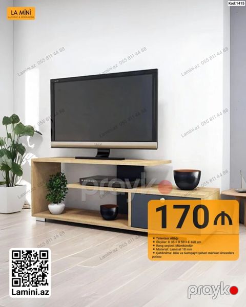 Televizor Altlığı – La Mini (Kod: 1415) - Ölçülər: Dərinlik 35 sm — Bakı
