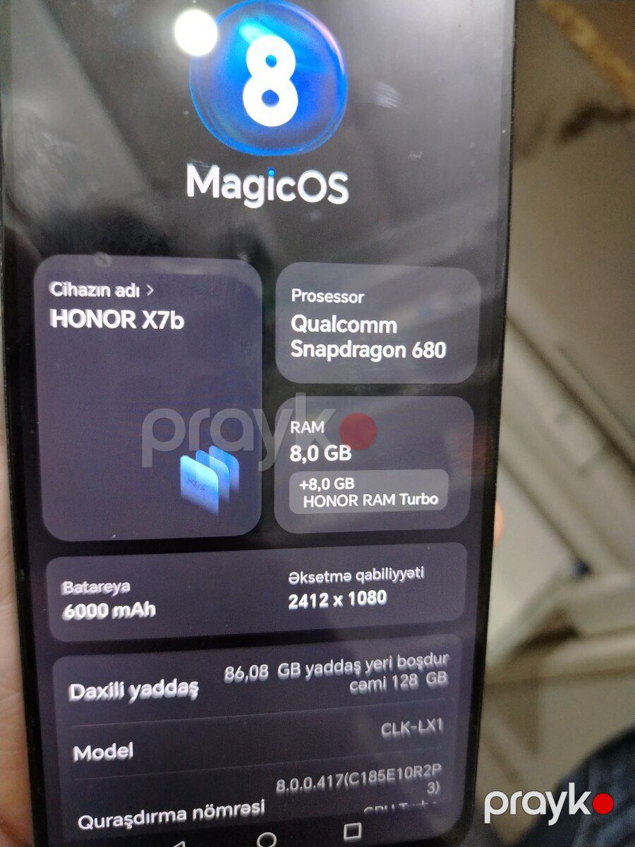 Honor X7b Emerald Green 128GB/8GB — Smartfonlar, Bakı (5)