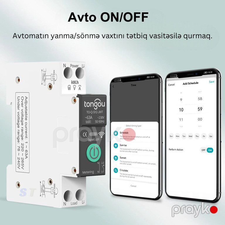 Ağıllı avtomat açar "Tongou WiFi" — Ağıllı ev və təhlükəsizlik, Bakı (12)
