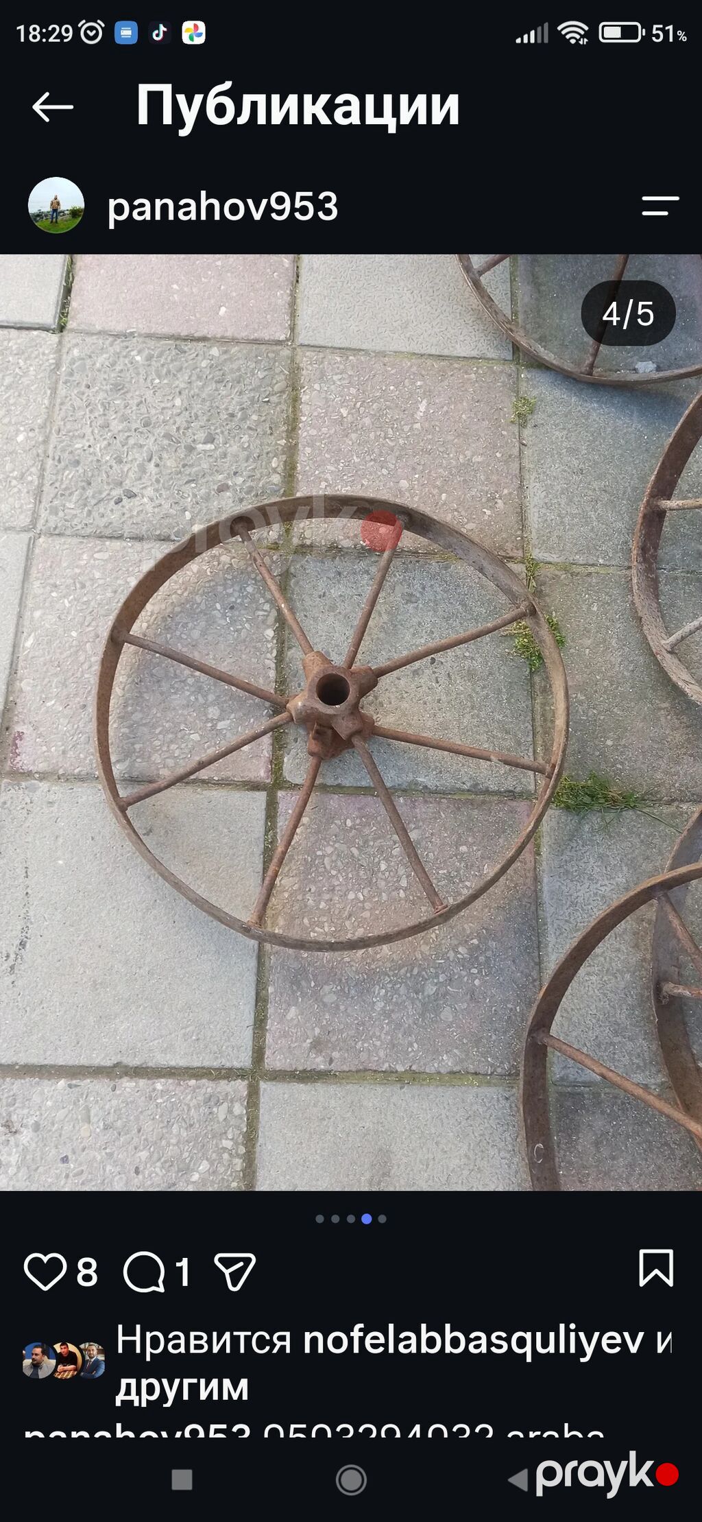 Məhsul: Köhnə tip metal araba/təkər cütləri 1 ədəd 50 manata Təsvir — Şinlər, Bakı (2)