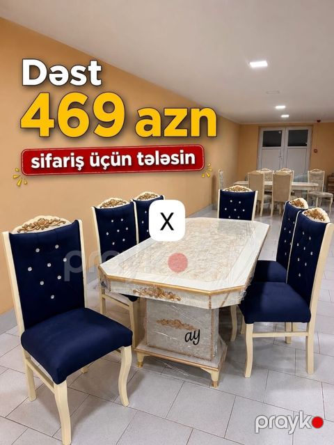 Yemək otağı dəsti – klassik dizayn Tərkibi: - 1 ədəd geniş — Bakı