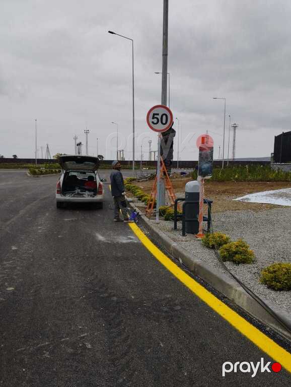 Yol boya işləri — asfalt işarətləmə və avtoparkın işarətlənməsi — Boya işləri, Bakı (5)