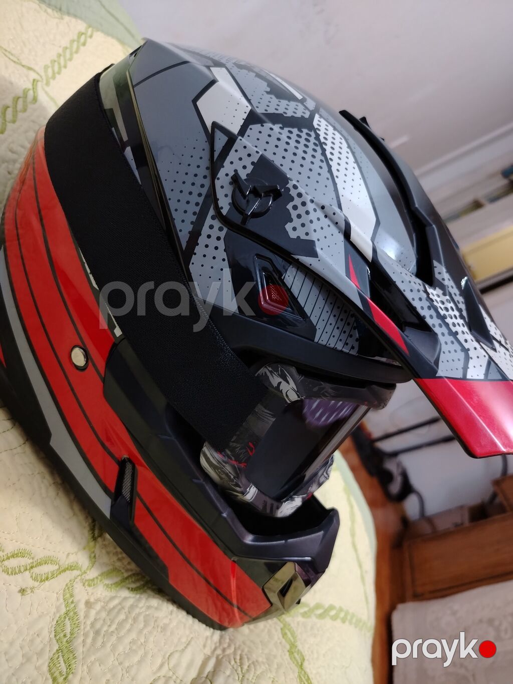 Krossover tipli moto kask və qoruyucu eynək dəsti - Stil: Enduro/MX — Motosiklet geyimi, Masazır (2)