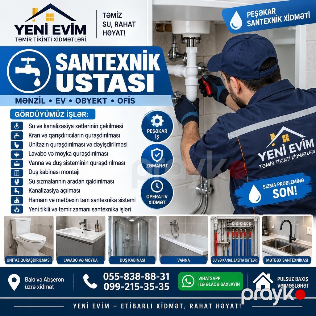 Yeni Evim — Mənzil, Villa və Ofis Təmiri — Təmir xidmətləri, Bakı (4)
