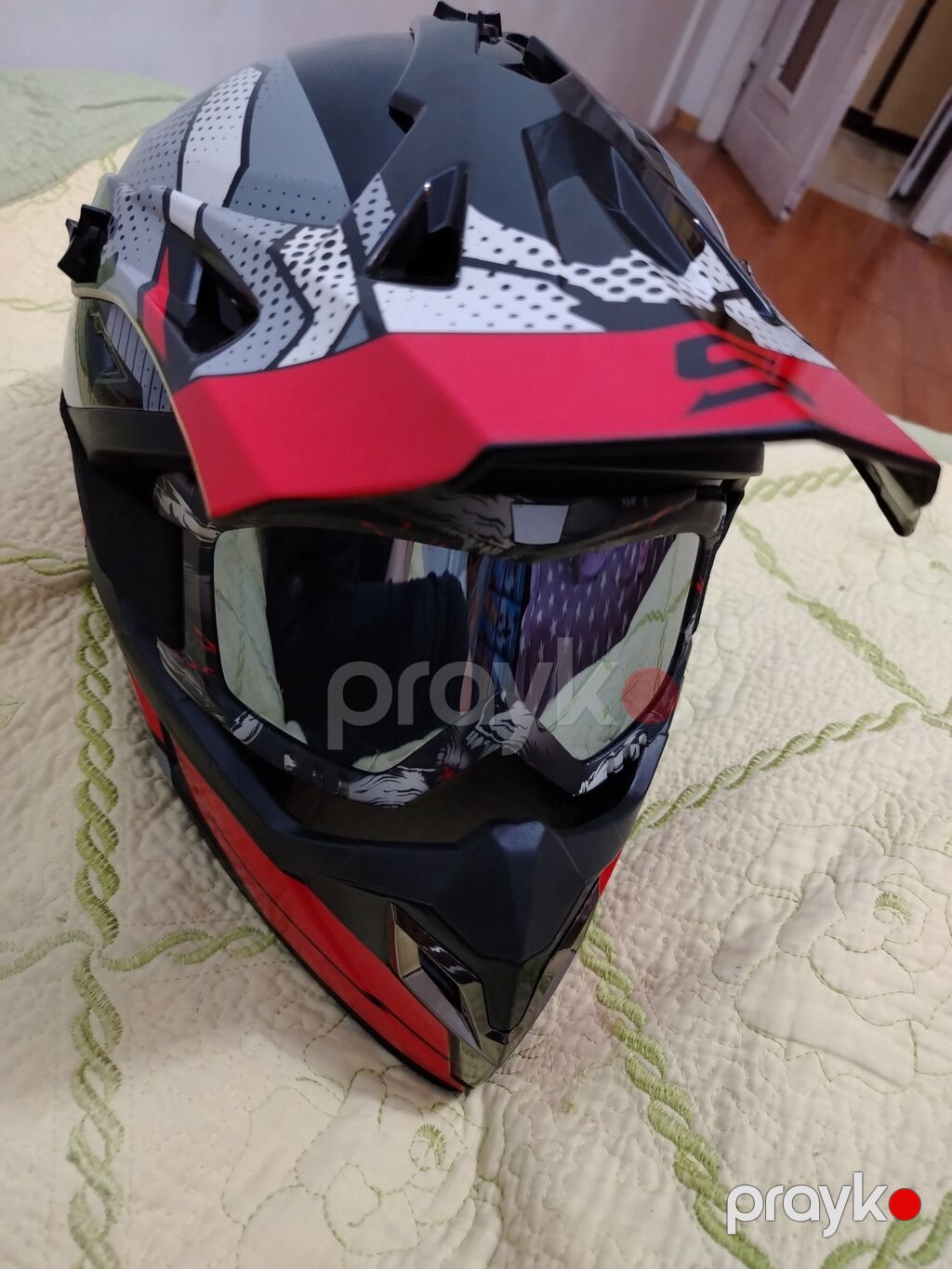 Krossover tipli moto kask və qoruyucu eynək dəsti - Stil: Enduro/MX — Motosiklet geyimi, Masazır (3)