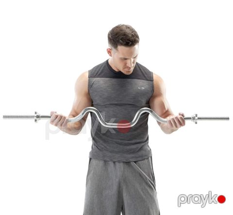 Curl barbell bar f30-ştanq əyri qrifi — Bakı