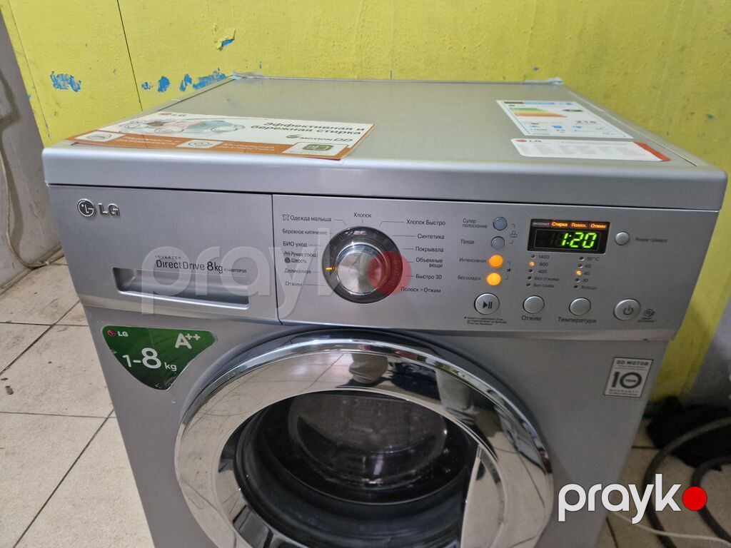 Paltaryuyan maşın LG, 8 kq, İşlənmiş, Avtomat, Qurutma var, Kredit yoxdur, Ödənişli çatdırılma — Çamaşır maşınları, Xırdalan (3)