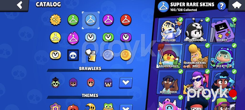 Kupa: 75,800+ Maksimum Səviyyə (11 lvl): 65 Brawler Skinlər (376): 18 — Digər, Bakı (5)