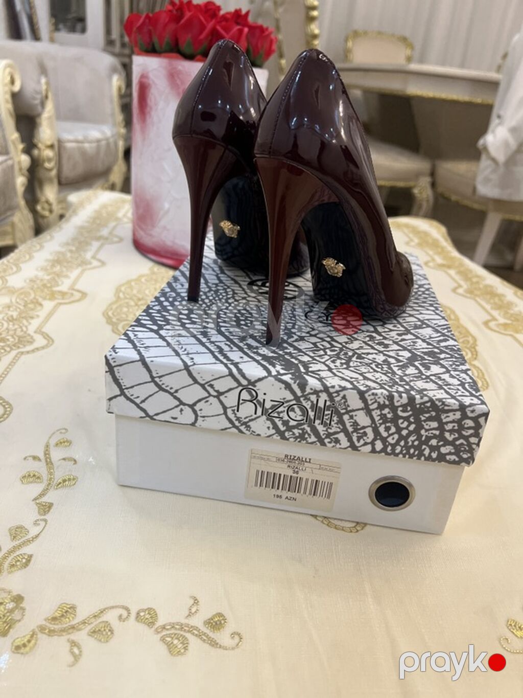 Versace qadın stilettosu - Model: Klassik şıq stiletto - Rəng: Tünd — Tufl, Bakı (8)