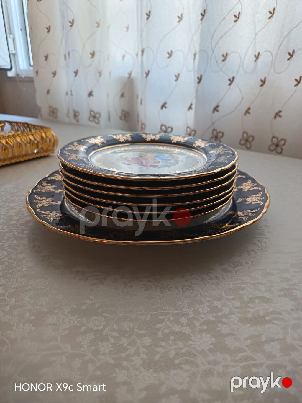 Nahar dəsti, rəng - Göy, Farfor, Çexiya — Süfrə qabı, Bakı (2)