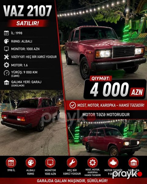 VAZ (Lada) 2107: 1.6 l 1998 il 9000 km