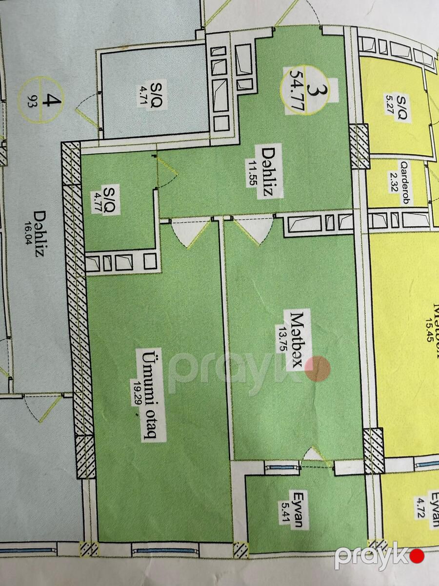 Satılır 1 otaqlı yeni tikili 55 m² — Mənzil, Bakı (4)
