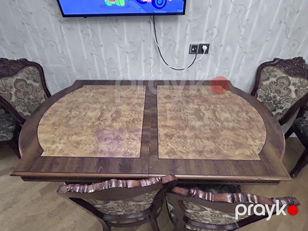 Künc divan + yemək masası və stul dəsti - Künc divan: L formalı, sağ — Yumşaq mobilya dəstləri, Bakı (2)
