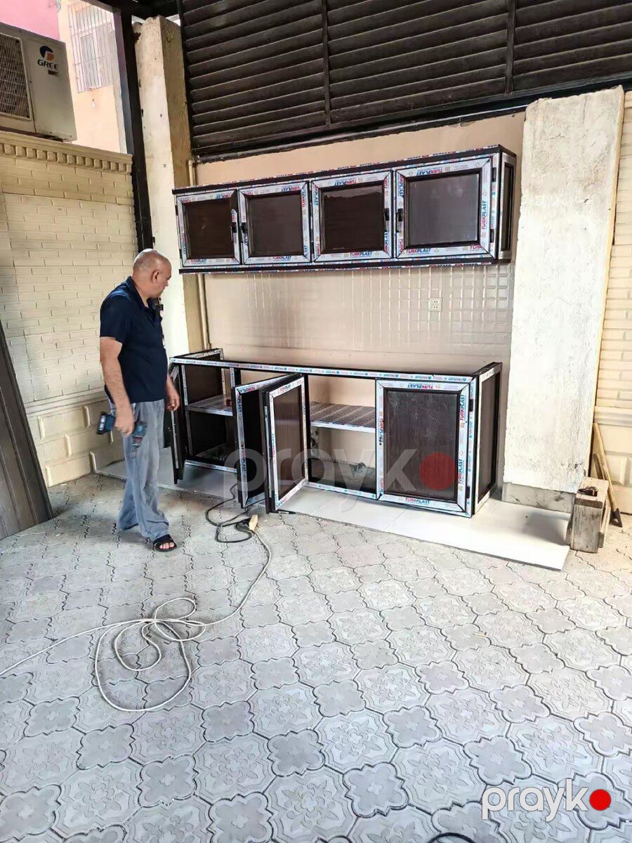 Plastik mətbəx dolabı — Mebel, Bakı (8)