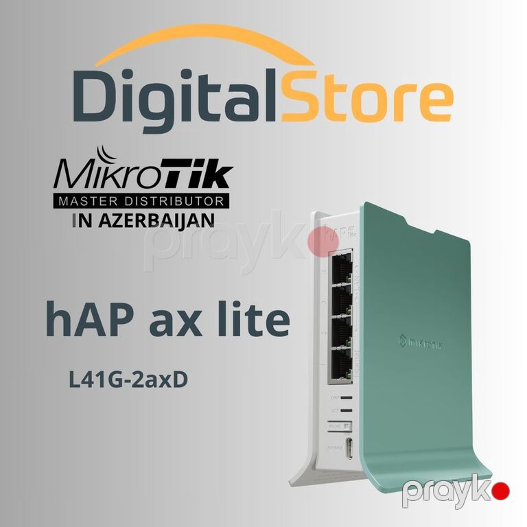 MikroTik hAP ax lite L41G-2axD — Şəbəkə və server avadanlığı, Bakı (2)