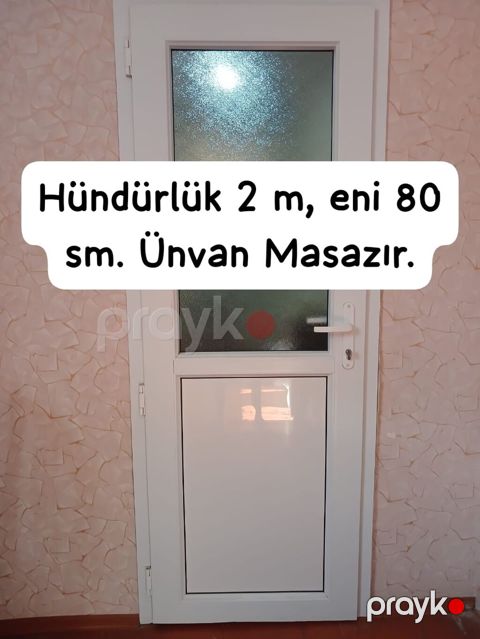 PVC qapı - Ölçülər: hündürlük 2 m, eni 80 sm - Material: ağ PVC — Sumqayıt