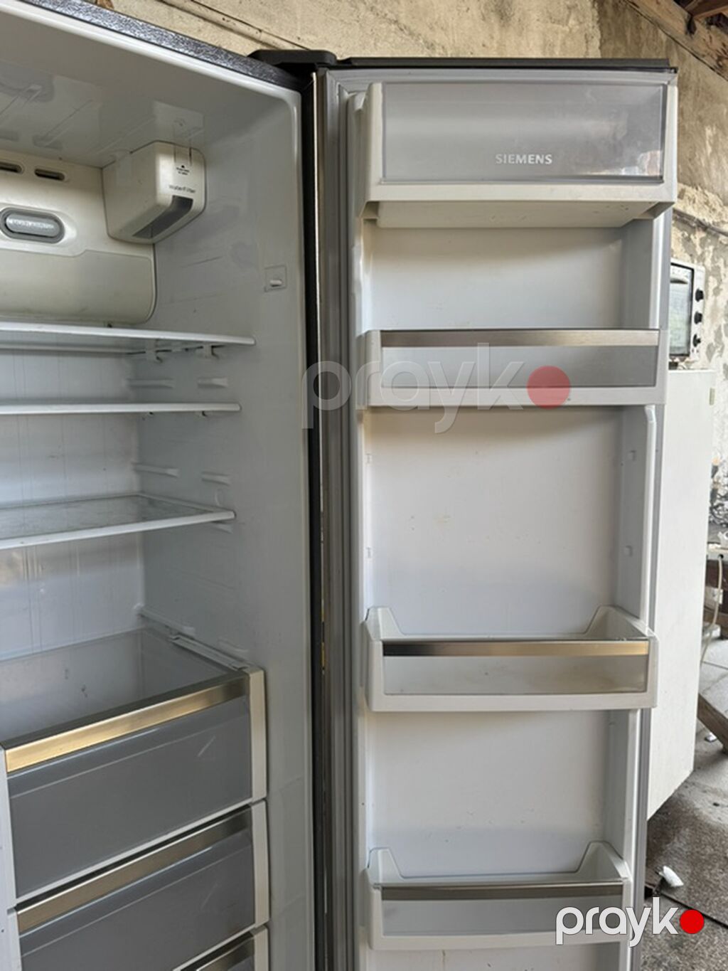 Siemens Side-by-Side soyuducu - Paslanmaz polad korpus, ikiqat dik — Soyuducular, Masazır (6)