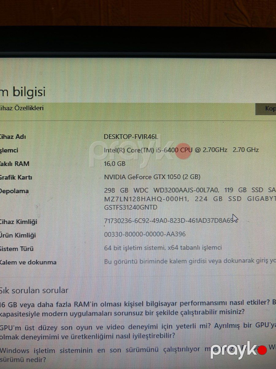 Gaming PC i5-6400 16GB RAM GTX 1050 2GB — Masaüstü kompüterlər, Bakı (5)
