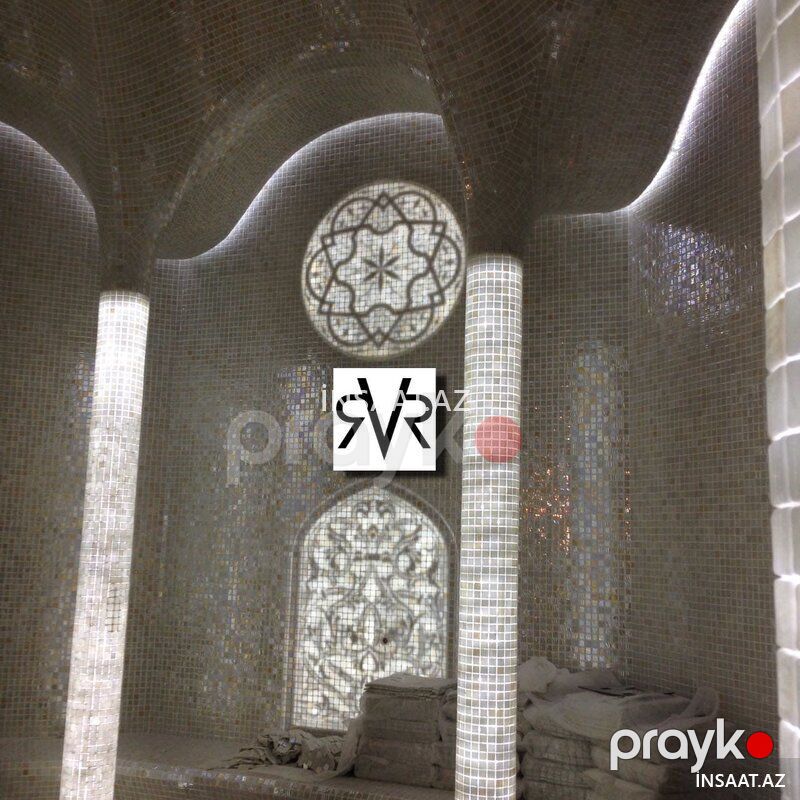 Türk hamamı,buxar otağı,parnoyların tikilməsi — Təmir və inşaat, Bakı (3)
