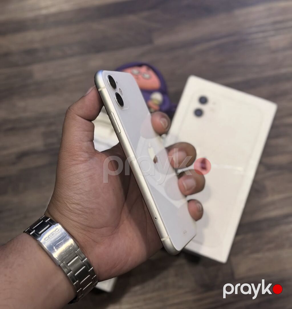 IPhone 11, 128 GB, Ağ, Zəmanət, Simsiz şarj, Face ID — Apple iPhone, Bakı (2)