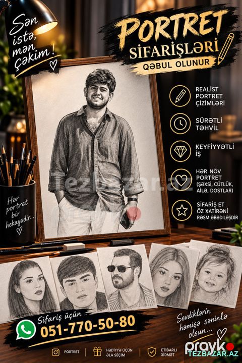 Portret rəsim — Bakı