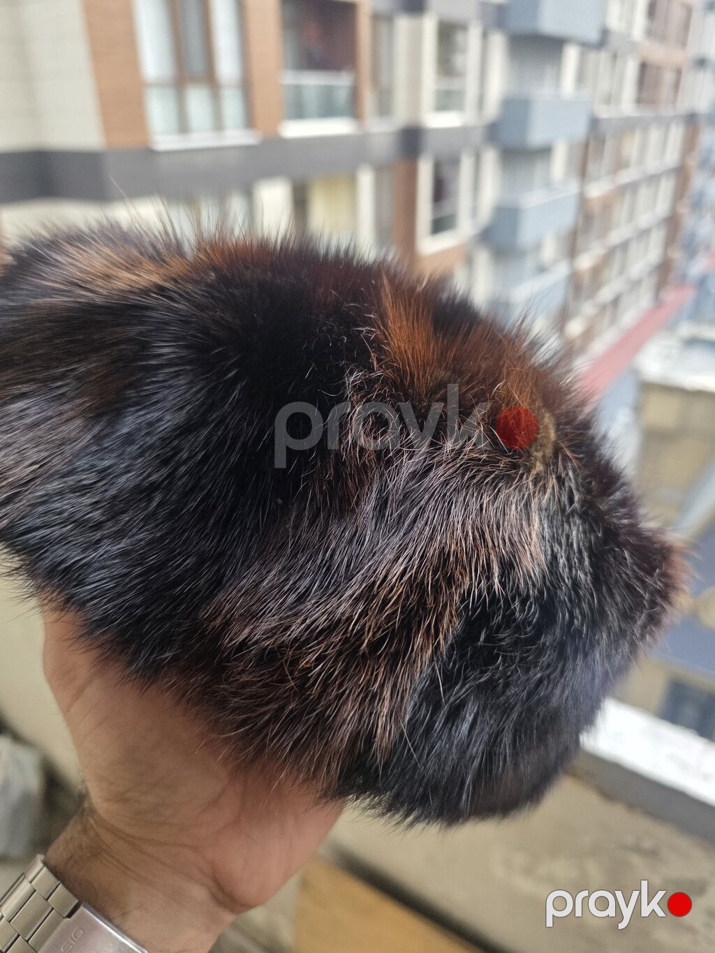 Təbii kürk papaq - Material: həqiqi kürk (qalın, sıx tük örtüyü — Baş geyimi, Bakı (3)