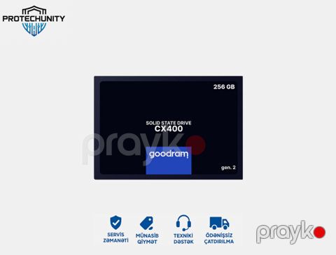 SSD Goodram CX400 GEN.2 sata ııı 2.5″ 256GB (SSDPR-CX400-256-G2) — Bakı