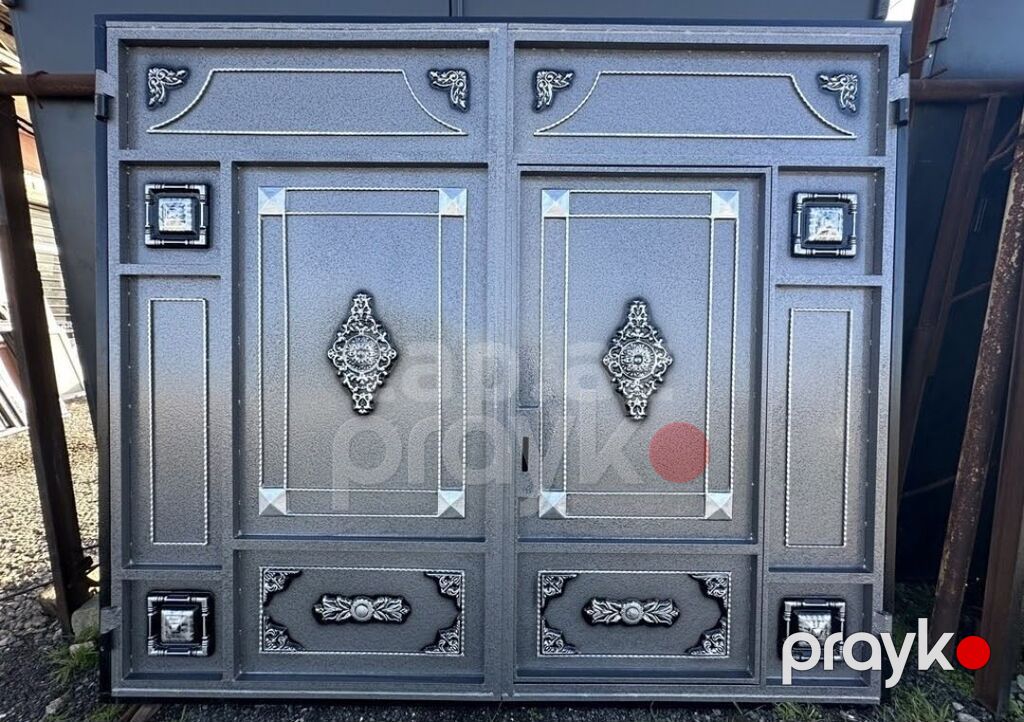 Dekorativ dəmir darvazalar - Material: qalın metal/profil — Pəncərələr, qapılar, balkonlar, Saray (4)
