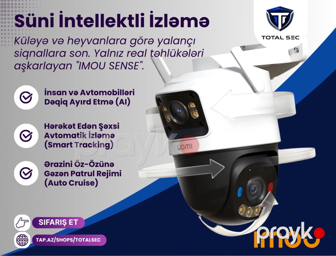 Imou 4G İkili Kamera (6MP, SIM Kartlı, Polis İşıqlı) — Ağıllı ev və təhlükəsizlik, Bakı (2)