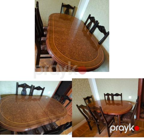 Qonaq otağı üçün, İşlənmiş, Açılan, Oval masa, 6 stul — Bakı