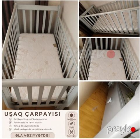 Rəxşəndə Uşaq beşiyi. Qiymət 80 manat. ideal vəziyyətdədir fısdıq — Bakı