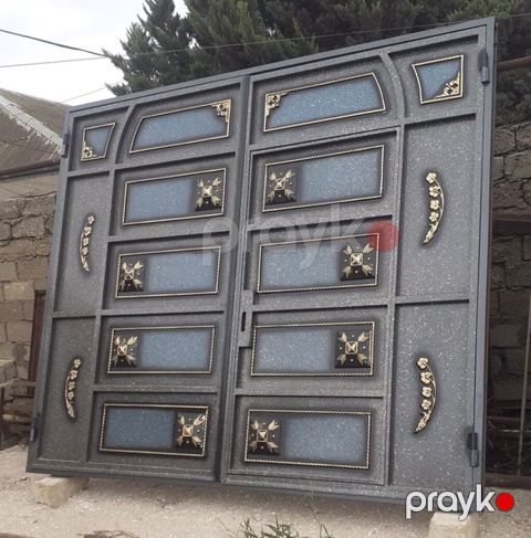 Dekorativ dəmir darvazalar - Material: qalın metal/profil — Saray